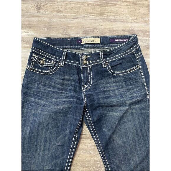 Vigoss Fit Bootcut Jeans Studded Women’s Junior’s Sz 9 - Picture 2 of 7